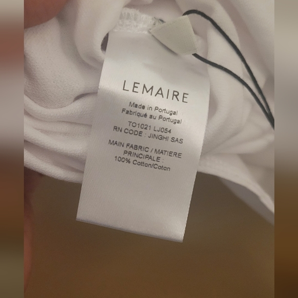 - LEMAIRE-White Scoop Neck T-Shirt - Picture 5 of 9